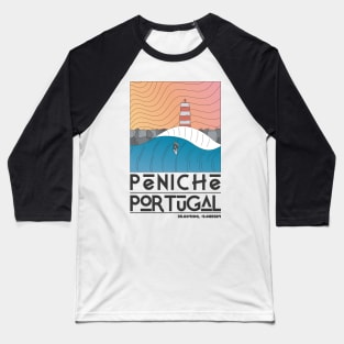 Peniche Portugal Retro Travel Baseball T-Shirt